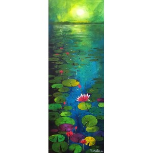 Zohaib Rind, 12 x 36 Inch, Acrylic on Canvas, Landscape Painting, AC-ZR-243